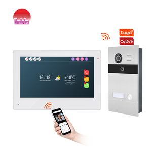 Видеодомофон Villa Tuya Smart <span class=keywords><strong>IP</strong></span> TCP с 7-дюймовым сенсорным экраном и разрешением 1080P, металлический корпус, для зданий - Product Image 1