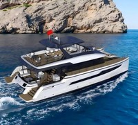 Moteur marin intégré de yacht de mer en fibre de verre de catamaran commercial de luxe de 55 pieds pour le tourisme sportif