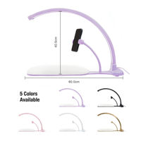 Yaqin OEM Logo personnalisé Lampe LED demi-lune pour photographie avec trépied au sol pour lit de cils, Lampe lune pour cils
