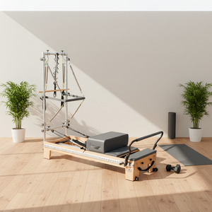 Reformer de Pilates professionnel en bois d'érable avec tour complète et ensemble complet d'équipement de yoga pour studio - Product Image 6