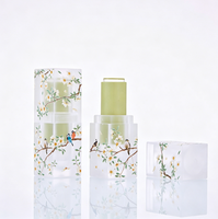 Tube de brillant à lèvres en plastique portable et mignon bouteille grasse et ronde avec rouge à lèvres transparent pour