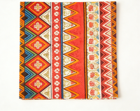 Serviettes en papier jetables imprimées style bohème, décoration de table ethnique rétro, serviettes jetables imprimées bohèmes colorées en macramé