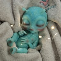 Poupée Alien Reborn en silicone de 9 pouces, jouet d'imitation bébé effrayant pour enfants, jouet anti-stress souple, cadeau transfrontalier