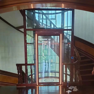 <span class=keywords><strong>Escalera</strong></span> de Caracol residencial de pasajeros con tracción de elevador de acero inoxidable con un elevador de turismo semicircular - Product Image 1