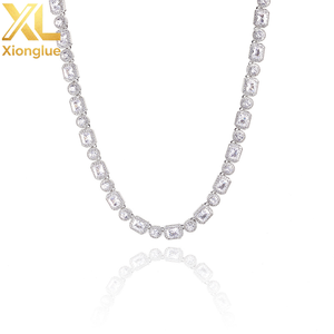 สร้อยคอโมอิสซาไนต์ทรงสี่เหลี่ยมแบบ Urban Bling สุดหรูหุ้มทอง 18 กะรัต เงินแท้ S925 สำหรับผู้ชาย สไตล์ Trap Culture - Product Image 4