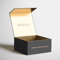 Caja magnética rígida dura de papel de cartón reciclable de tamaño personalizado, caja de regalo magnética plegable de lujo con tapa magnética
