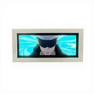 Satoru Gojo (Shibuya) sculpté papier boîte à lumière Jujutsu Kaisen Anime lampe Figure veilleuse 3D <span class=keywords><strong>chambre</strong></span> décor cadeau de noël <span class=keywords><strong>Otaku</strong></span> - Product Image 1