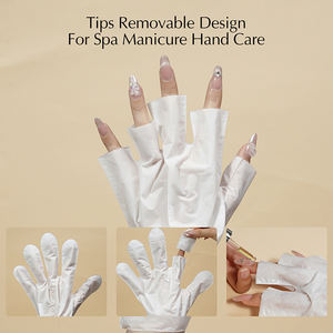 Sarung tangan masker tangan kolagen produsen Spa Salon, sarung tangan pelembab Shea Butter ujung jari dapat dilepas sarung tangan masker tangan kustom - Product Image 3