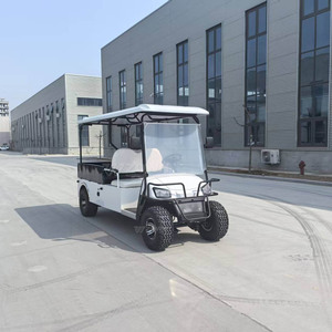 Voiturette de golf électrique utilitaire à 4 places avec caisse de chargement, batterie au lithium, pour transport de matériaux en ferme, parc, station balnéaire - Vente directe usine - Product Image 1