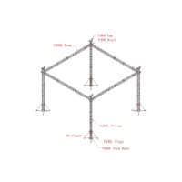 Trusses de scène modulaires en alliage d'aluminium carré de qualité supérieure, sûres, fiables, renforcées, pour éclairage, portables, antirouille, robustes