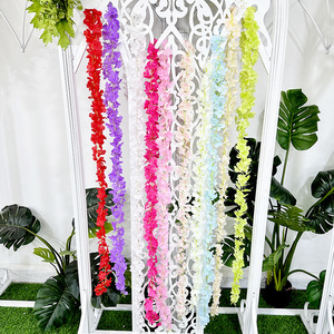 Guirlande d'hortensias artificiels Queyiyi, 2m, fleurs en soie, décoration pour arche de mariage, décoration murale pour la maison - Product Image 2