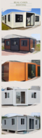 Maison préfabriquée en acier conteneurisée 2/3/4 chambres 20/40 pieds extensible, espace de vie écologique et économique