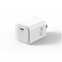 Chargeur compact GAN 45W USB-C QC3.0 Type-C à charge rapide, bloc de charge pliable compact