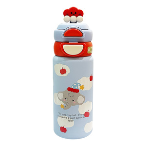 2026 New Cute Kids Insulated <b>Straw</b> Cup, Portable High-value Thermal Water Bottle for Girls School Use - Product Image 5