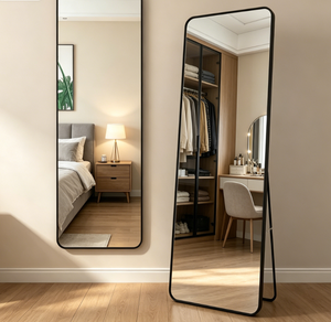Bedroom Office Dormitory Essential 2025 Modern Full Body LED <b>Mirror</b> Floor Standing Custom Size Decorative Trending - Product Image 2