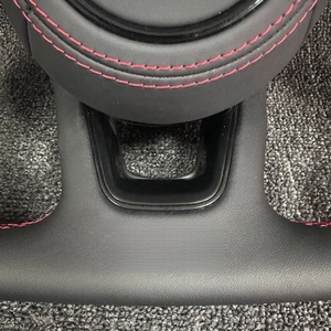 Volant en cuir à fond plat Sport de haute qualité pour Audi S6 S7 A4 A5 A6 A7 Q3 Q5 A3 S3 S8 R8 cuir perforé <span class=keywords><strong>noir</strong></span> - Product Image 5