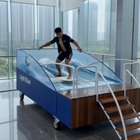 Simulateur de surf mobile commercial en acier pour parcs d'aventure et stations balnéaires