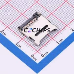 TF-06A-H18 SD Card / Memory Card Connector SMD Connector Flip Cover Type MicroSD Card (TF Card) Card Holder 1.8mm - Product Image 1