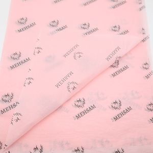 Papier de soie d'emballage en rouleau, blanc, rose, vert, avec logo personnalisé, impression dorée, écologique, épaisseur 17g 80gsm, pour emballage en boîte - Product Image 3