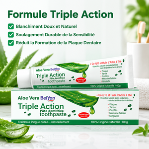 Usine de <span class=keywords><strong>dentifrice</strong></span> chinoise de premier plan, 100g, Aloe Vera, blanchissant, menthe, <span class=keywords><strong>triple</strong></span> <span class=keywords><strong>action</strong></span>, sans fluor, plaque dentaire, tartre, caries, mauvaise haleine, soins bucco-dentaires - Product Image 4