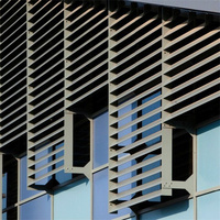 Cadre de persiennes en aluminium fixe/mouvement libre Vangaurd Solutions, persiennes personnalisées pour l'extérieur des bâtiments