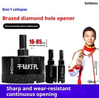 Foret diamanté en forme de dents de scie Soliboss pour marbre, en céramique, en forme de U, avec brasage sous vide, longueur de tige 9,5 mm
