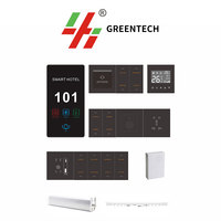 Sistem Kontrol Kamar Hotel Greentech Smart Life Tahan Air dari Baja Anti Karat dengan Panel Sentuh Sakelar Dinding Pintar