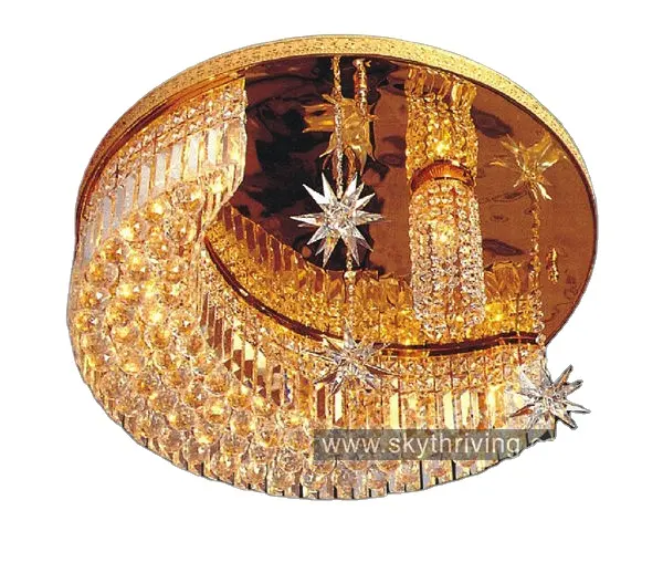 hot sale fashion crystal ceiling lighting with moon and star