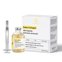Ampoule de collagène en soie à fil d'or de haute qualité OEM avec acide hyaluronique, sérum facial hydratant, raffermissant et anti-âge