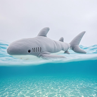 Requin en peluche avec tête de marteau en peluche jouet animal de l'océan doux pour bébés et enfants Peluche personnalisée en usine