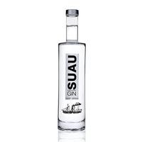 Vente en gros de bouteilles en verre pour spiritueux de vodka, de whisky, de gin, de rhum et de liqueur, avec décalcomanie personnalisée, 250 ml, 500 ml, 700 ml, 750 ml, avec bouchon à vis