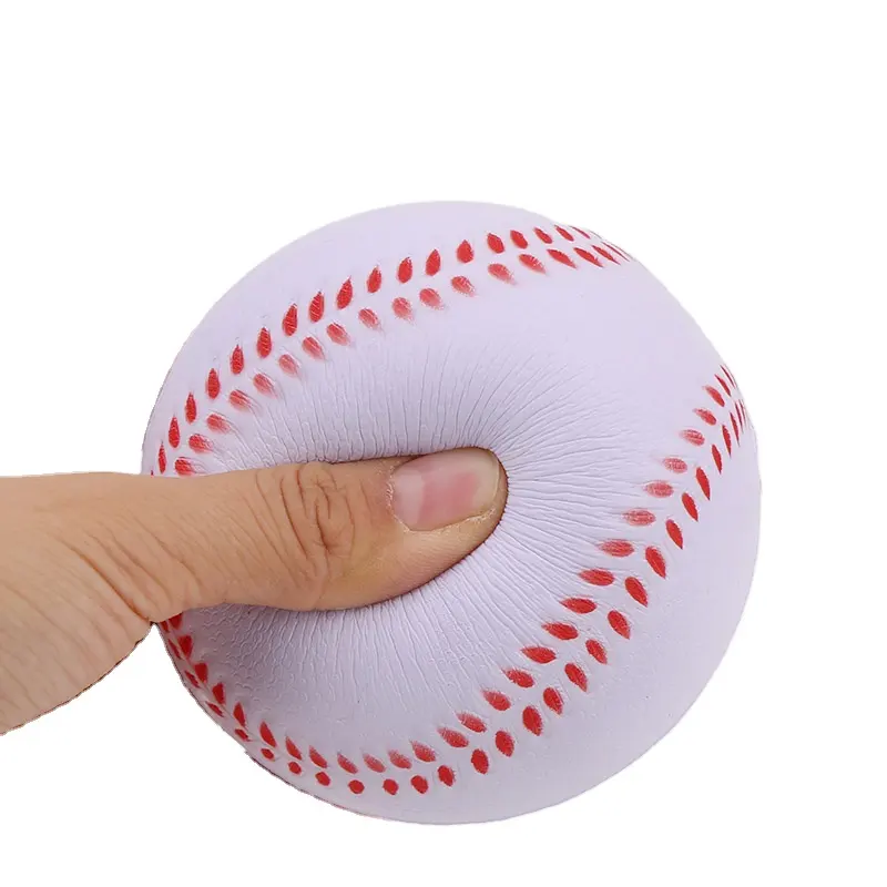 卸売6.3cm 7cm 7.5cm 9cmPUフォームイエローソフトストレス野球ボール練習用ソフトボール