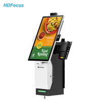 Terminal de commande et de paiement sans numéraire pour restaurant, écran tactile 15,6 21,5 23,8 pouces, borne de commande automatique pour restauration rapide, machine sur pied