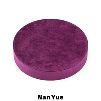 Plateau rond en velours haute capacité pour bagues, avec logo personnalisé, pour vitrine de magasin, organisateur de bijoux de luxe, plateau de rangement pour boucles d'oreilles et bijoux, vente en gros