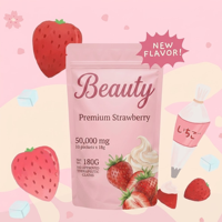 Boisson en Poudre de Collagène Lait de Melon Fraise OEM Premium pour Peau Adulte