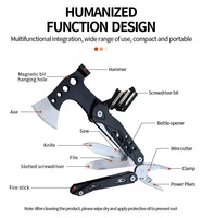 Outil multifonctionnel amélioré 16-en-1 Équipement de survie en plein air Hache Marteau Pince Scie Tournevis Cadeau Hommes Papa Qualité industrielle Inoxydable