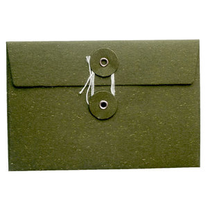 उपहार या वॉलेट उपयोग के लिए बटन और स्ट्रिंग बंद के साथ क्राफ्ट पेपरबोर्ड लिफाफे में स्ट्रिंग रिबन शामिल हैं - Product Image 6