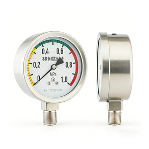 Roestvrij staal 316 hydraulische manometer 1/4 inch 0-25 bar aansluiting voor industriële pijpleidingdruktesten - Product Image 1