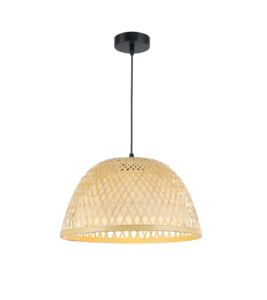 Luminaire suspendu ovale en bambou avec hauteur réglable, <span class=keywords><strong>abat</strong></span>-<span class=keywords><strong>jour</strong></span> en bambou pour restaurant, lustre en rotin - Product Image 1