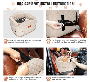 <span class=keywords><strong>Siège</strong></span> <span class=keywords><strong>auto</strong></span> surélevé classique <span class=keywords><strong>pour</strong></span> petits et moyens chiens avec design amovible et lavable, matériau écologique, <span class=keywords><strong>pour</strong></span> le voyage et fixation par ceinture - Product Image 3