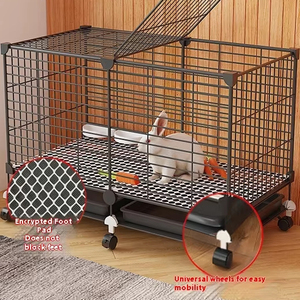 Cage d'élevage de lapins cochons hollandais extra large motif solide toilette automatique en plastique pour le nettoyage des excréments à usage domestique - Product Image 2