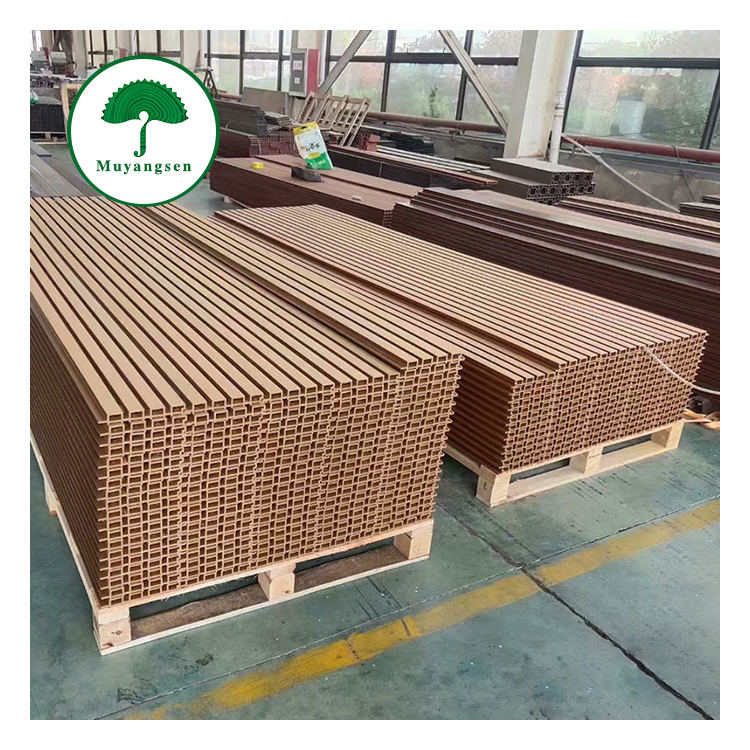 In Stock WPC Coextrusion Anti-mold Wall Cladding Fluted UV-resistant Ceiling Compatible Vertical Composite Wall Panel for House