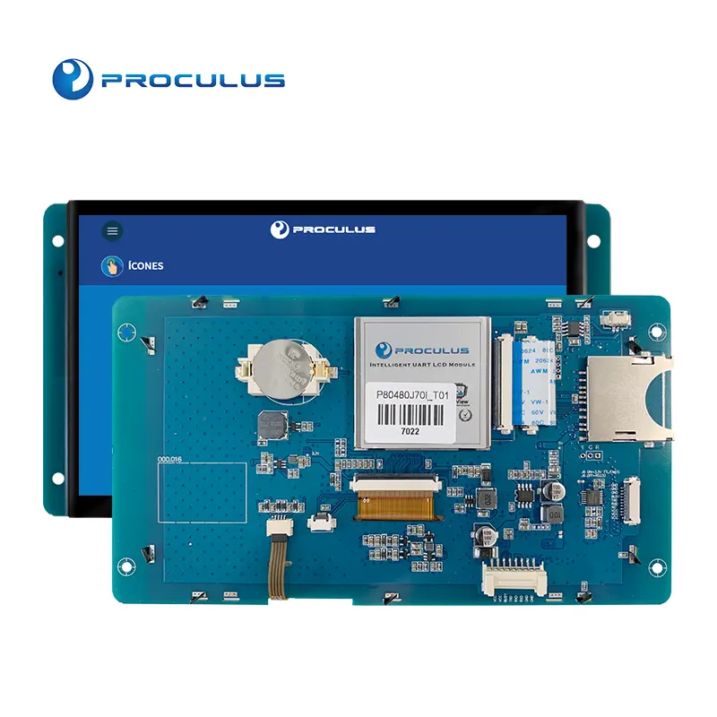 Proculus 7インチLcd UartTftタッチスクリーンフレキシブルコントローラーパネルスマートタブレットディスプレイモジュール埋め込みボード (Wifiファクトリー付き)