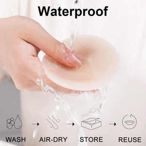 Parche para pezones de goma de silicona líquida de grado médico, sin tirantes, impermeable, adhesivo Invisible, cubierta para pezones, caja suministrada - Product Image 4