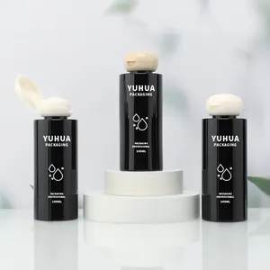 Produttore di prodotti per la cura della pelle nero 100ml plastica per animali domestici bottiglia tappo superiore per Shampoo lozione per il corpo trucco