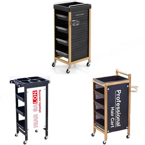 รถเข็นสแตนเลสสีทองแบบมีล้อ4ล้อรถเข็นสำหรับร้านเสริมสวยสินค้าใหม่ - Product Image 5