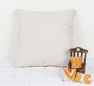 Funda de Cojín con Flecos de Color Amarillo Mostaza y Marfil, Textura Tufted a Mano, Estilo Boho, Decoración para el Hogar, Precio al por Mayor - Product Image 4