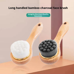 Cepillo de Limpieza Facial con Mango Largo de Madera, Cerdas Suaves, Eliminador de Puntos Negros y Maquillaje, Diseño Portátil, Modelo BB01, Paquete Individual - Product Image 2