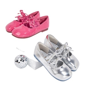 Nouvelles Chaussures de Danse Adorables à Nœud pour Filles, Antidérapantes, à Semelle Souple, en Cuir, pour les Âges de 2 à 12 Ans - Product Image 1