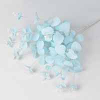 Fleurs artificielles en soie d'eucalyptus modernes faites à la main à 16 branches, pour la décoration de la maison, les mariages, les bouquets, les plantes murales et les accessoires de photographie en extérieur